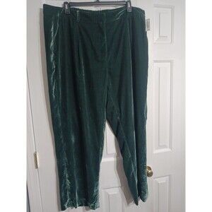 NWT Women's Old Navy Green Velv Ext Hi Rise Taylor Wide Leg Pants Size 4X N6